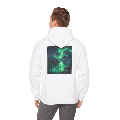 Aurora Borealis Sweatshirt Unisex Hooded Sweatshirt - Cozy Graphic Hoodie for Art Lovers Winter Gift Casual Wear Art