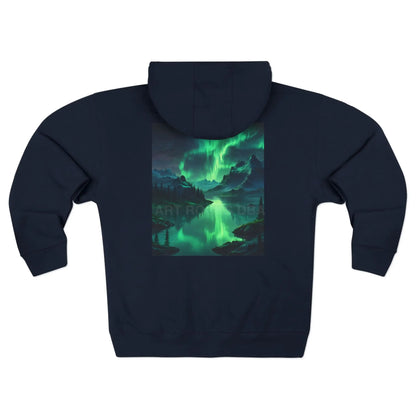 Aurora Borealis Zip-Up Sweatshirt - XS / Navy - Hoodie