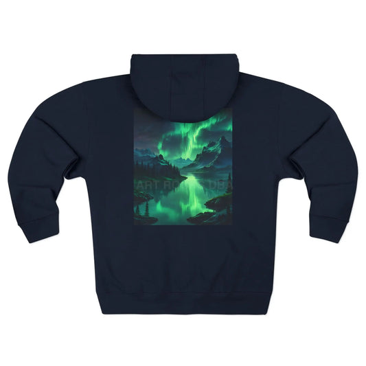 Aurora Borealis Zip-Up Sweatshirt - XS / Navy - Hoodie