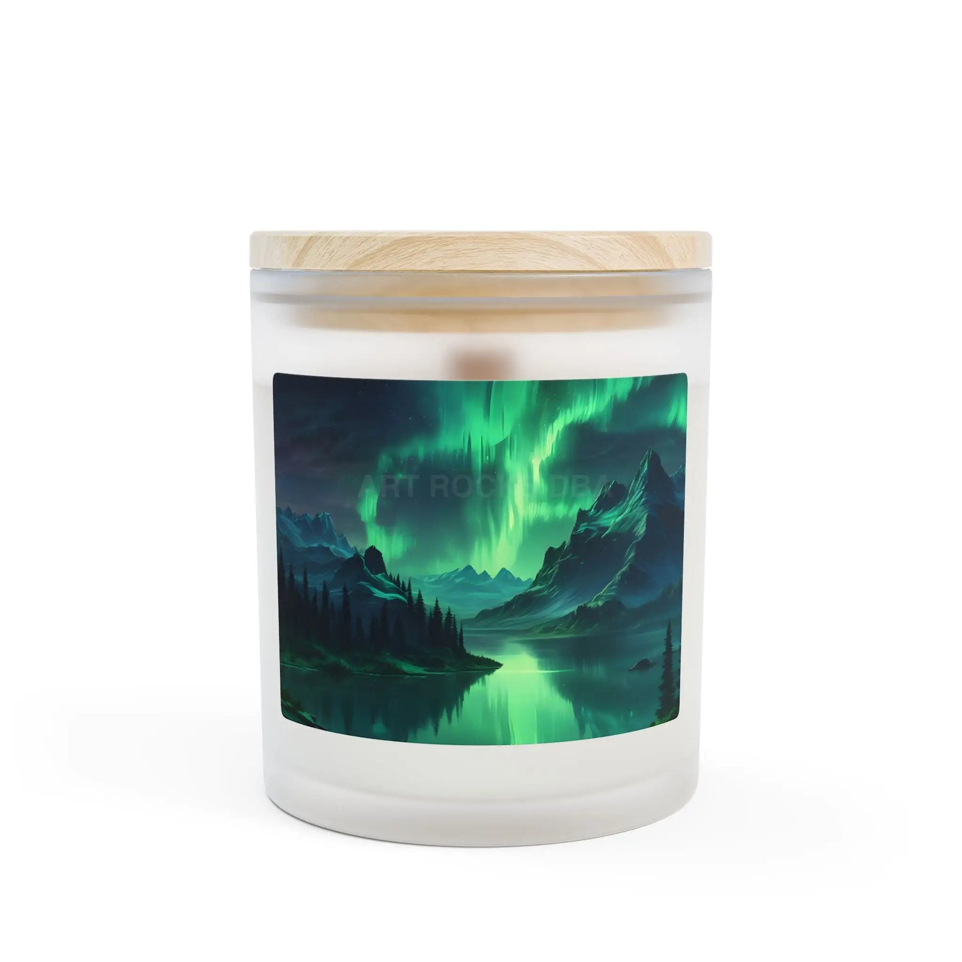 Aurora Night Frosted Glass Candle — 11oz Northern Lights Scented Candle - Home Decor