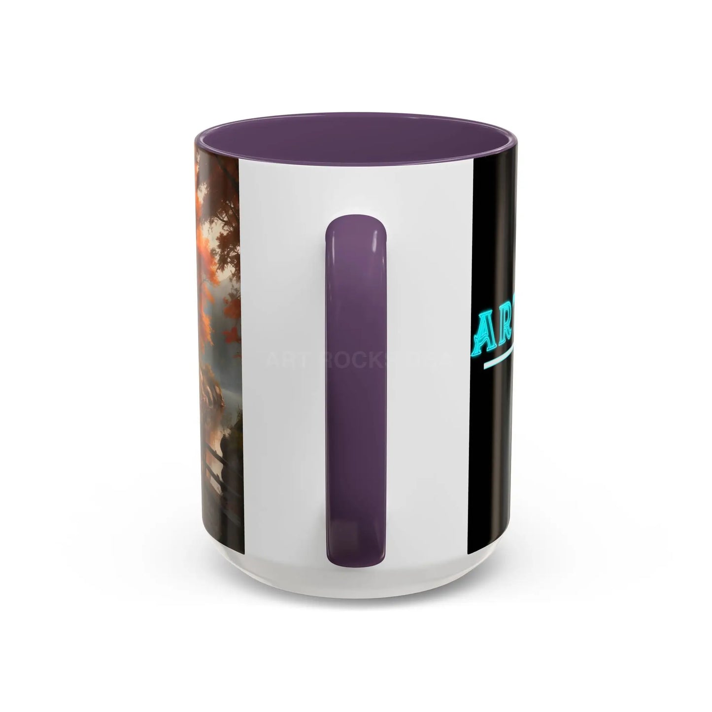 Autumn Cabin Accent Coffee Mug – Scenic Fall Lake House 11/15oz - Mug