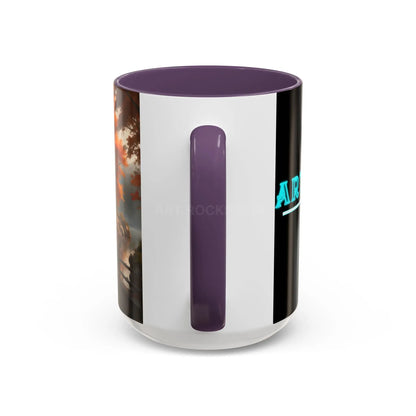 Autumn Cabin Accent Coffee Mug – Scenic Fall Lake House 11/15oz - Mug