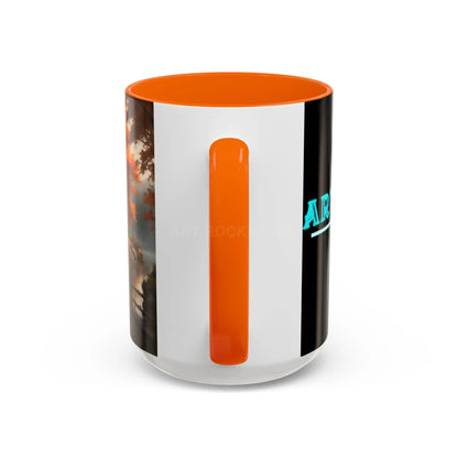 Autumn Cabin Accent Coffee Mug – Scenic Fall Lake House 11/15oz - Mug