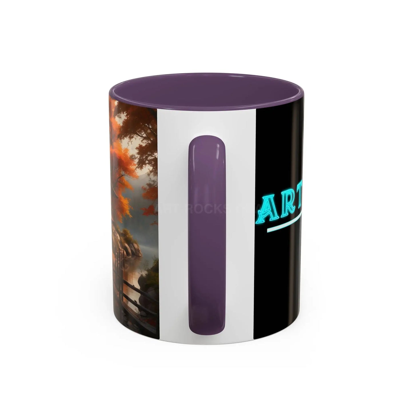 Autumn Cabin Accent Coffee Mug – Scenic Fall Lake House 11/15oz - Mug