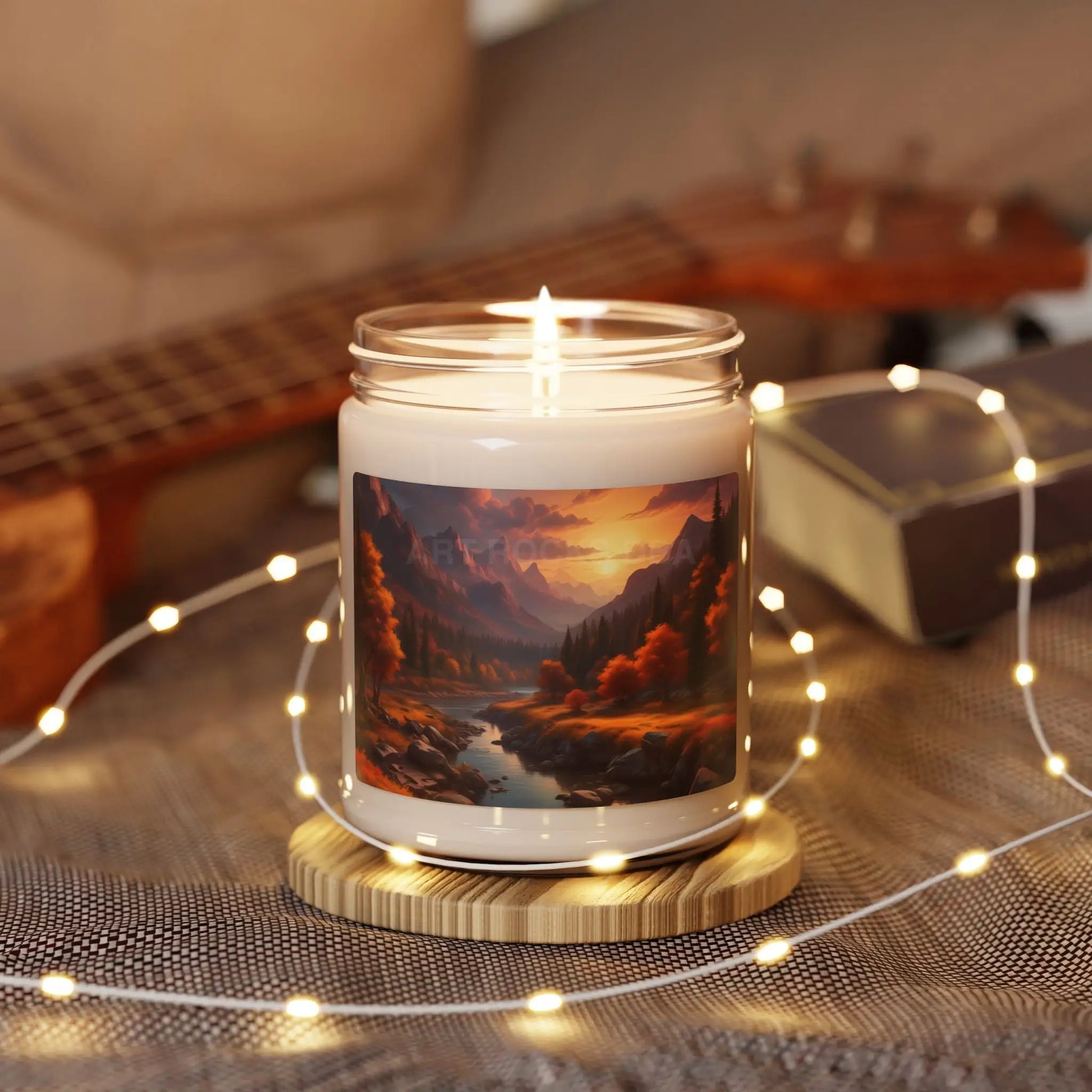 Autumn Colors in The Mountains Scented Soy Candle Cozy Home Decor Relaxing Aromatherapy Thanksgiving Gift Nature