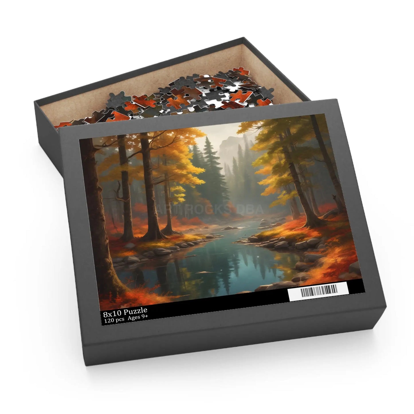Autumn Forest Creek Jigsaw Puzzle — (120/252/500 pieces) - 10’’ × 8’’ (120 pcs) - Puzzle