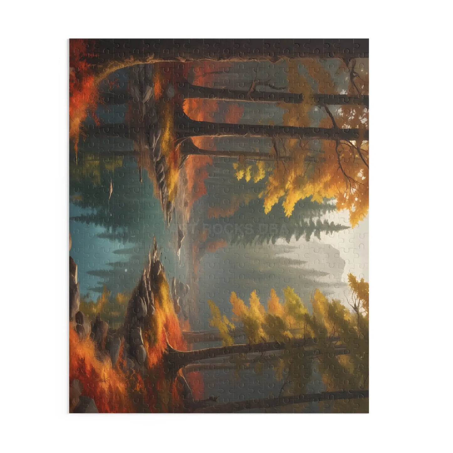 Autumn Forest Creek Jigsaw Puzzle — (120/252/500 pieces) - Puzzle