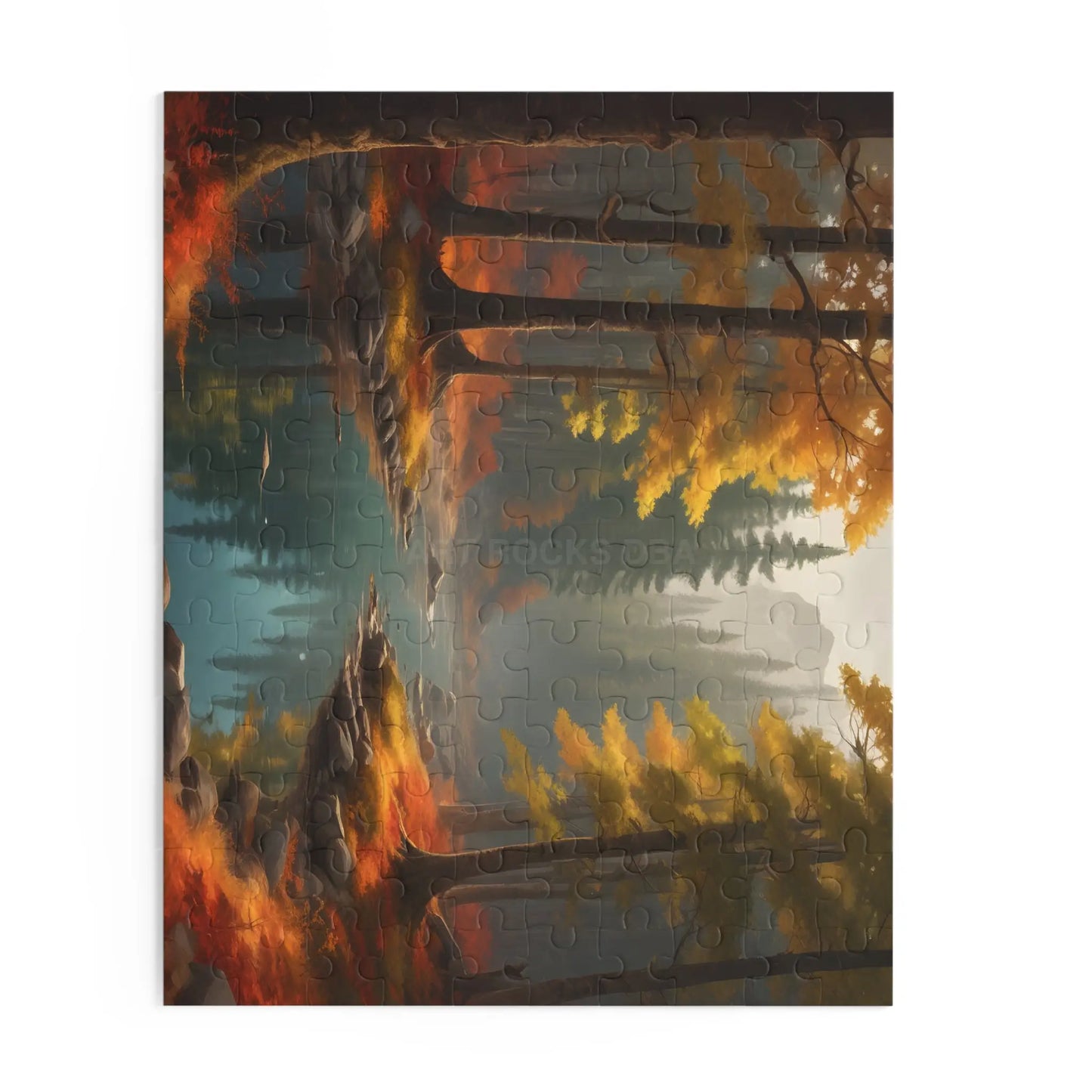 Autumn Forest Creek Jigsaw Puzzle — (120/252/500 pieces) - Puzzle