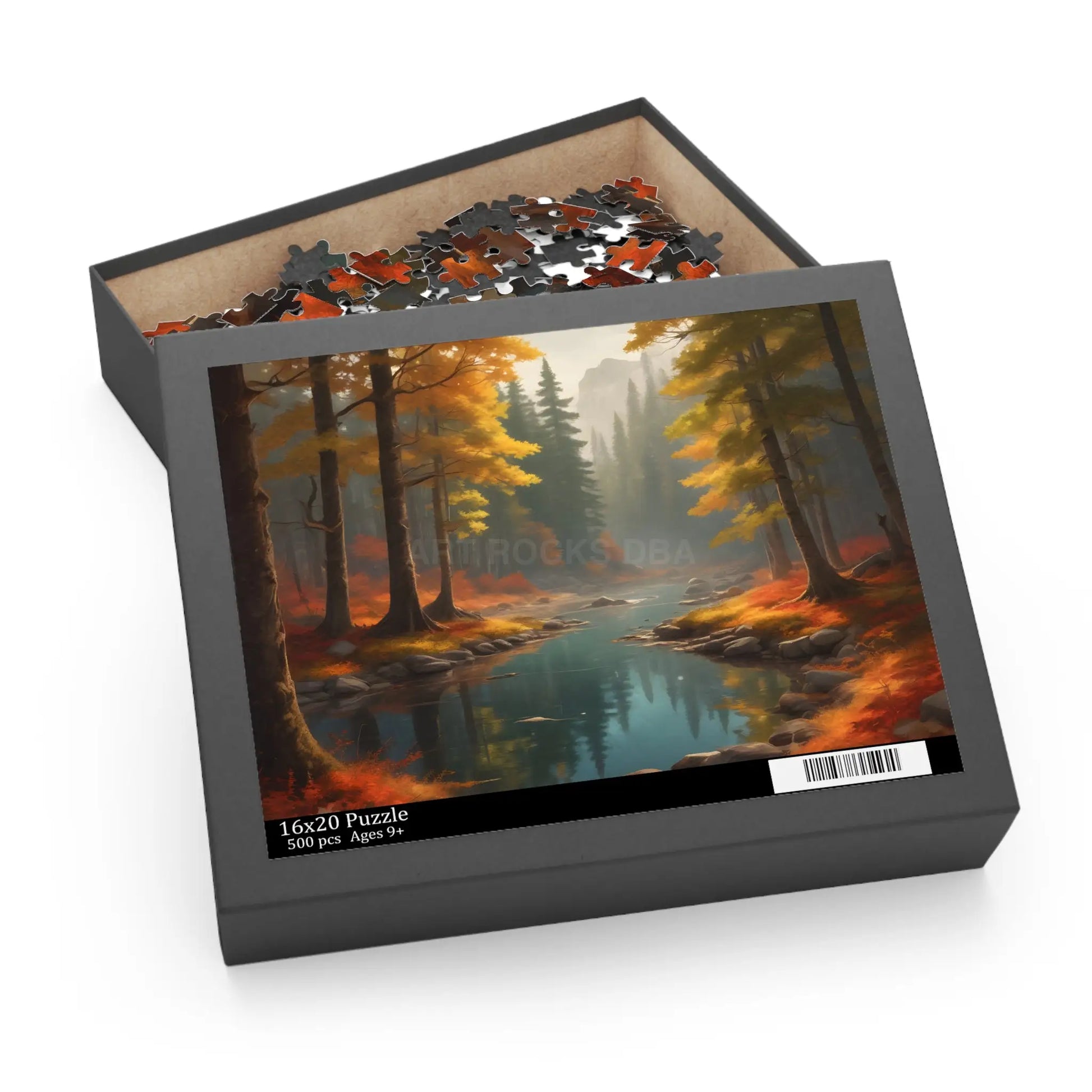 Autumn Forest Creek Jigsaw Puzzle — (120/252/500 pieces) - Puzzle