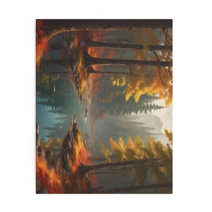 Autumn Forest Creek Jigsaw Puzzle — (120/252/500 pieces) - Puzzle