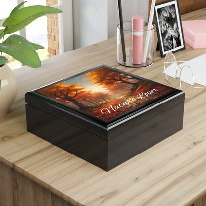 Autumn Forest Jewelry Box — ’Nature Lover’ Keepsake Box - Home Decor