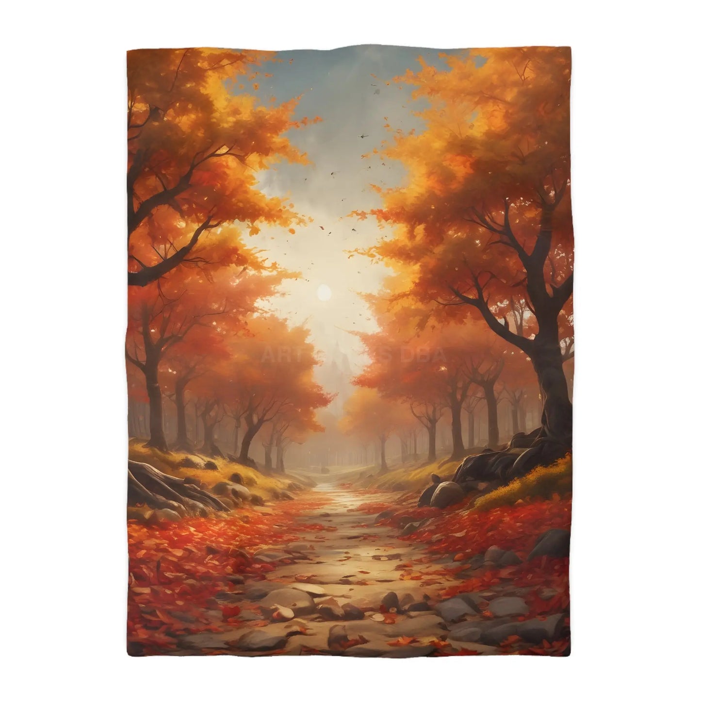 Autumn Forest Microfiber Duvet Cover | Cozy Fall Bedding Seasonal Home Decor Nature-Inspired Thanksgiving Gift - Twin