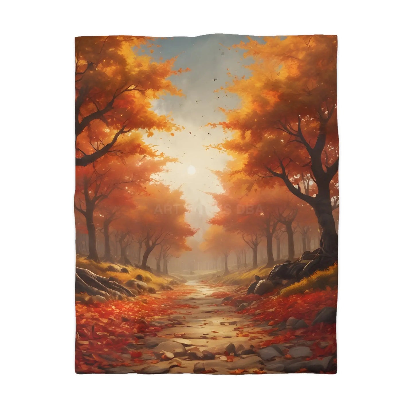 Autumn Forest Microfiber Duvet Cover | Cozy Fall Bedding Seasonal Home Decor Nature-Inspired Thanksgiving Gift - Twin