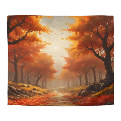 Autumn Forest Microfiber Duvet Cover | Cozy Fall Bedding Seasonal Home Decor Nature-Inspired Thanksgiving Gift - King