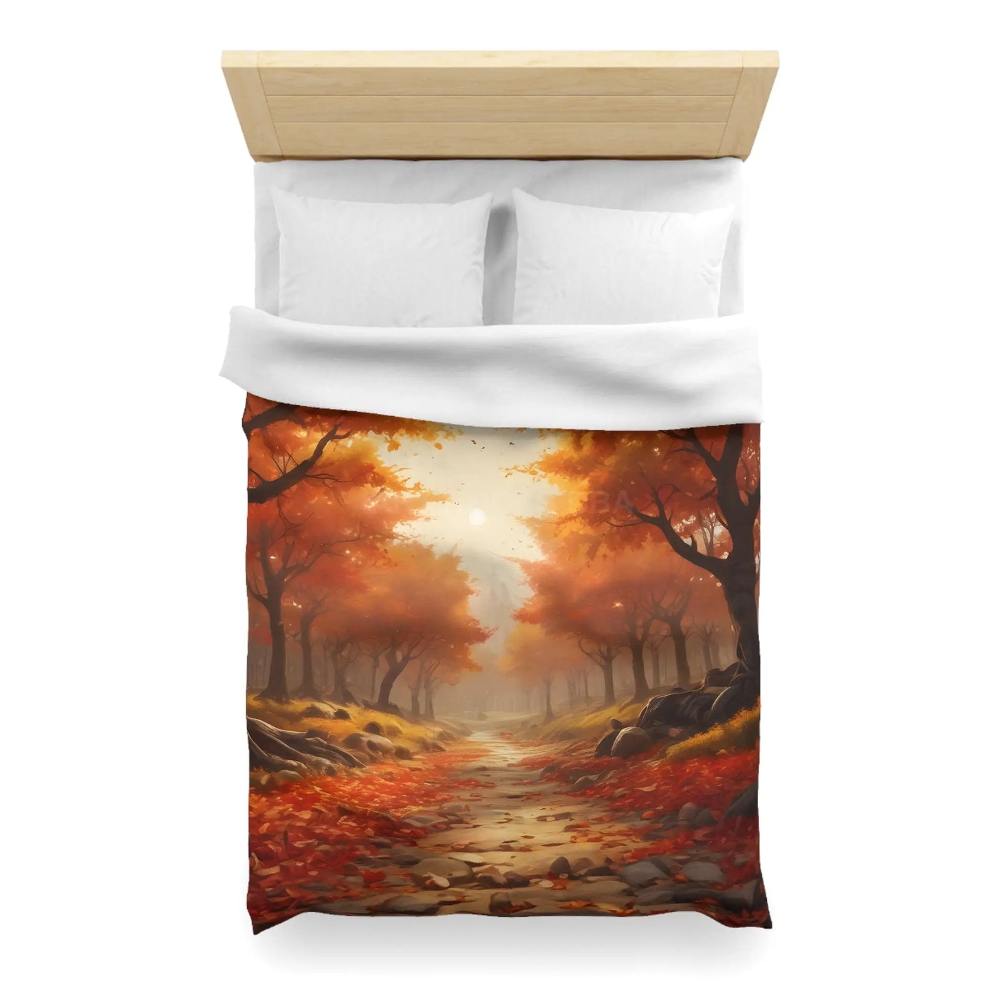 Autumn Forest Microfiber Duvet Cover | Cozy Fall Bedding Seasonal Home Decor Nature-Inspired Thanksgiving Gift - Home