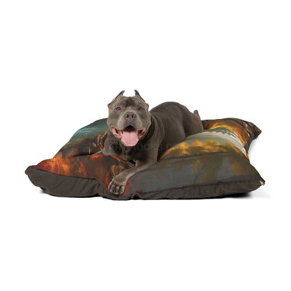 Autumn Forest Pet Bed — Cozy Scenic Dog & Cat Pillow - Pets