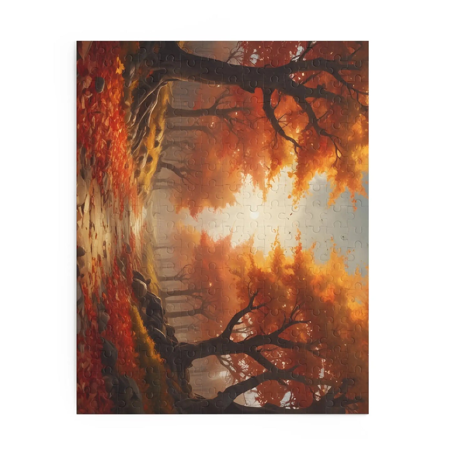 Autumn Forest Scenic Path Jigsaw Puzzle — 120/252/500-Piece - Puzzle