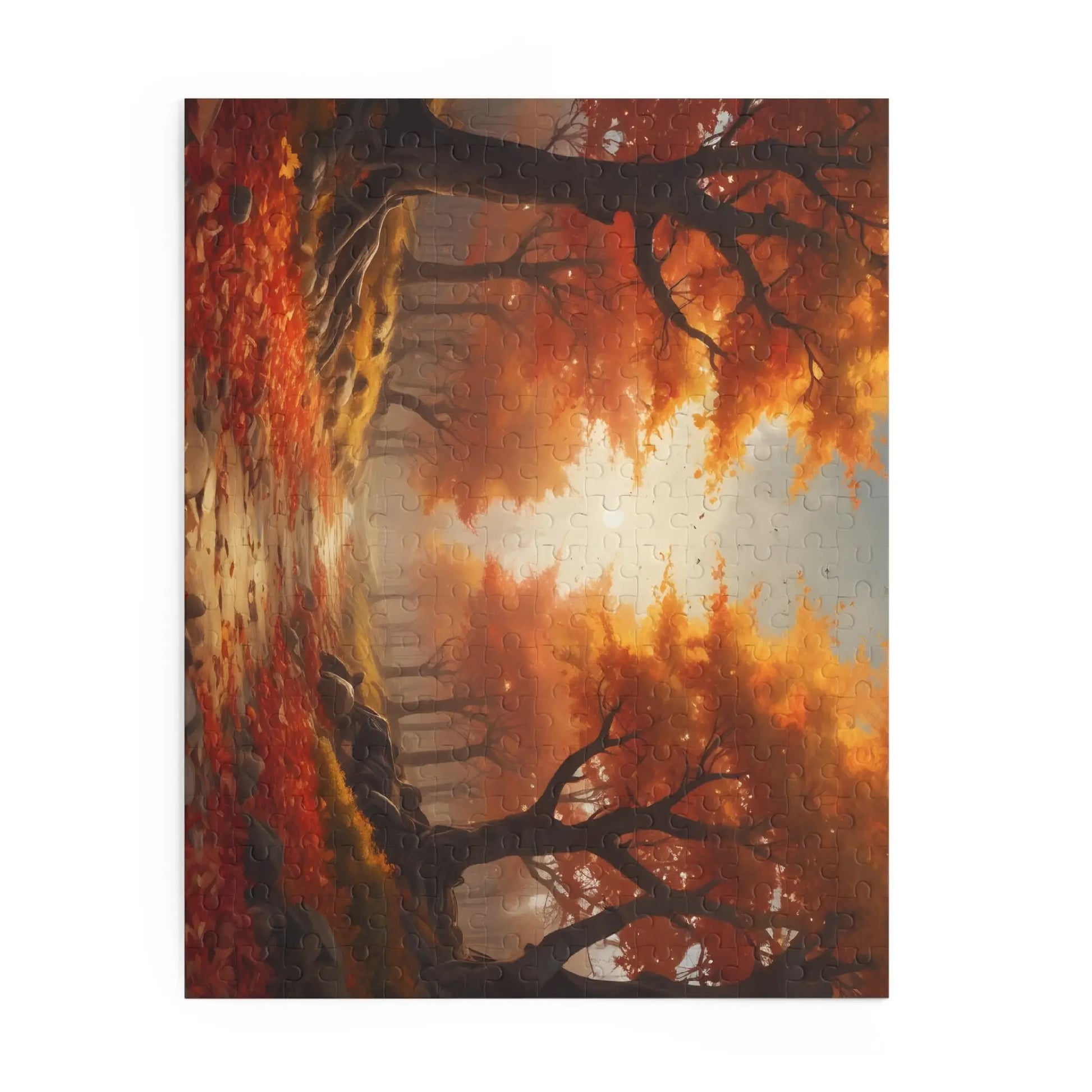 Autumn Forest Scenic Path Jigsaw Puzzle — 120/252/500-Piece - Puzzle