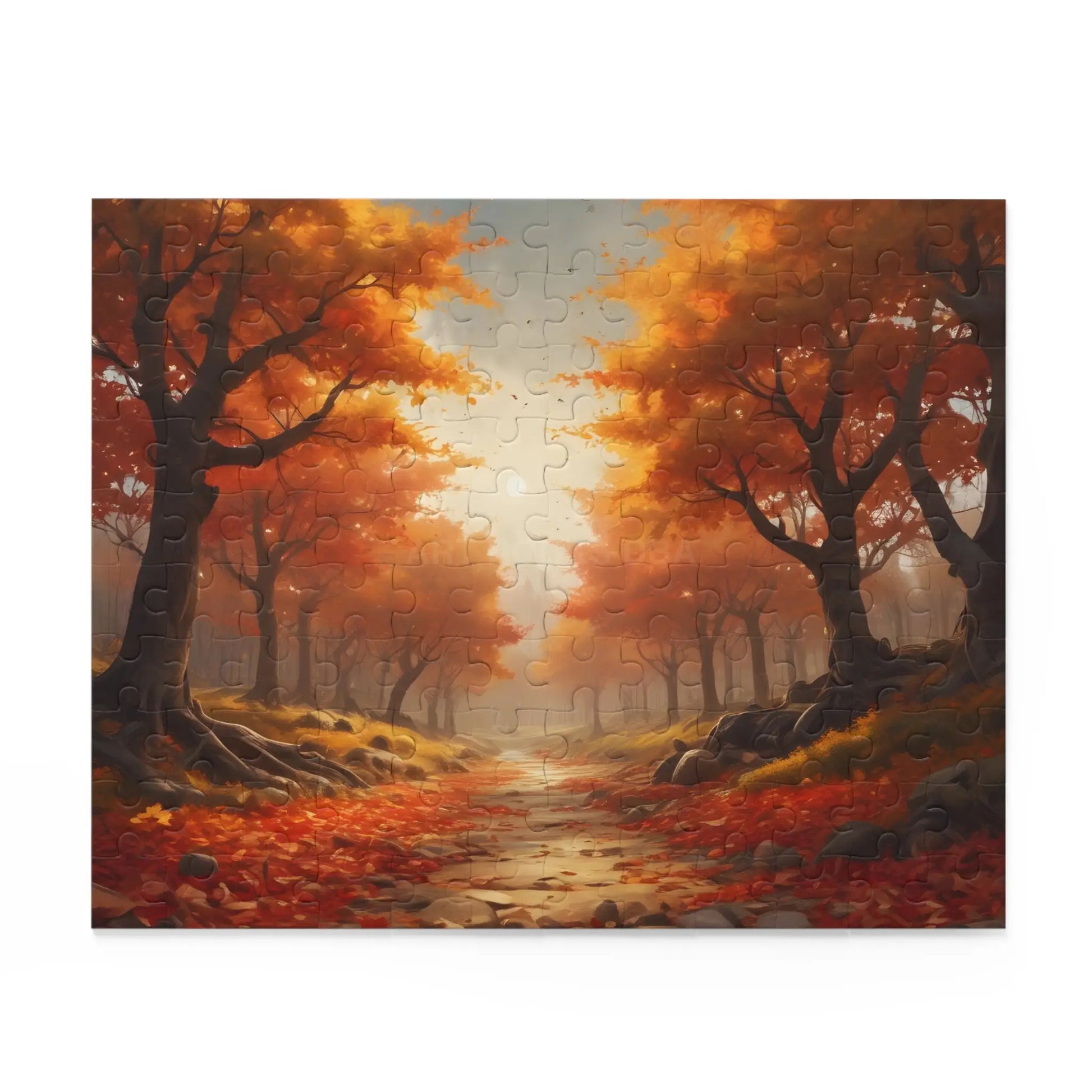 Autumn Forest Scenic Path Jigsaw Puzzle — 120/252/500-Piece - Puzzle