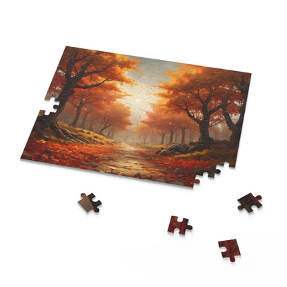 Autumn Forest Scenic Path Jigsaw Puzzle — 120/252/500-Piece - Puzzle
