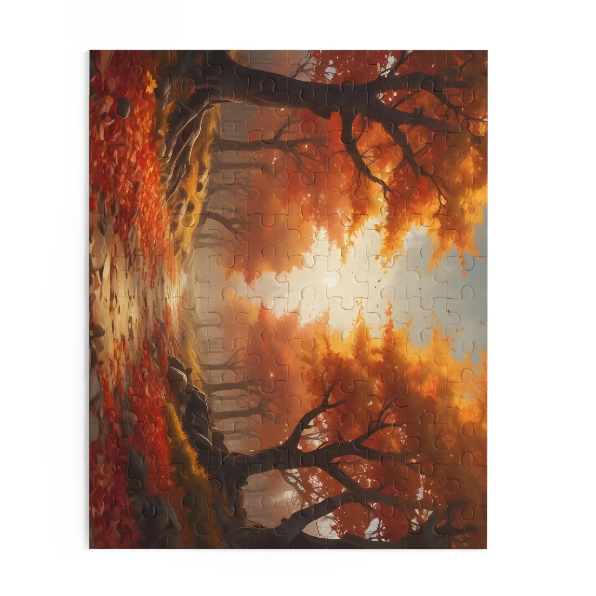 Autumn Forest Scenic Path Jigsaw Puzzle — 120/252/500-Piece - Puzzle