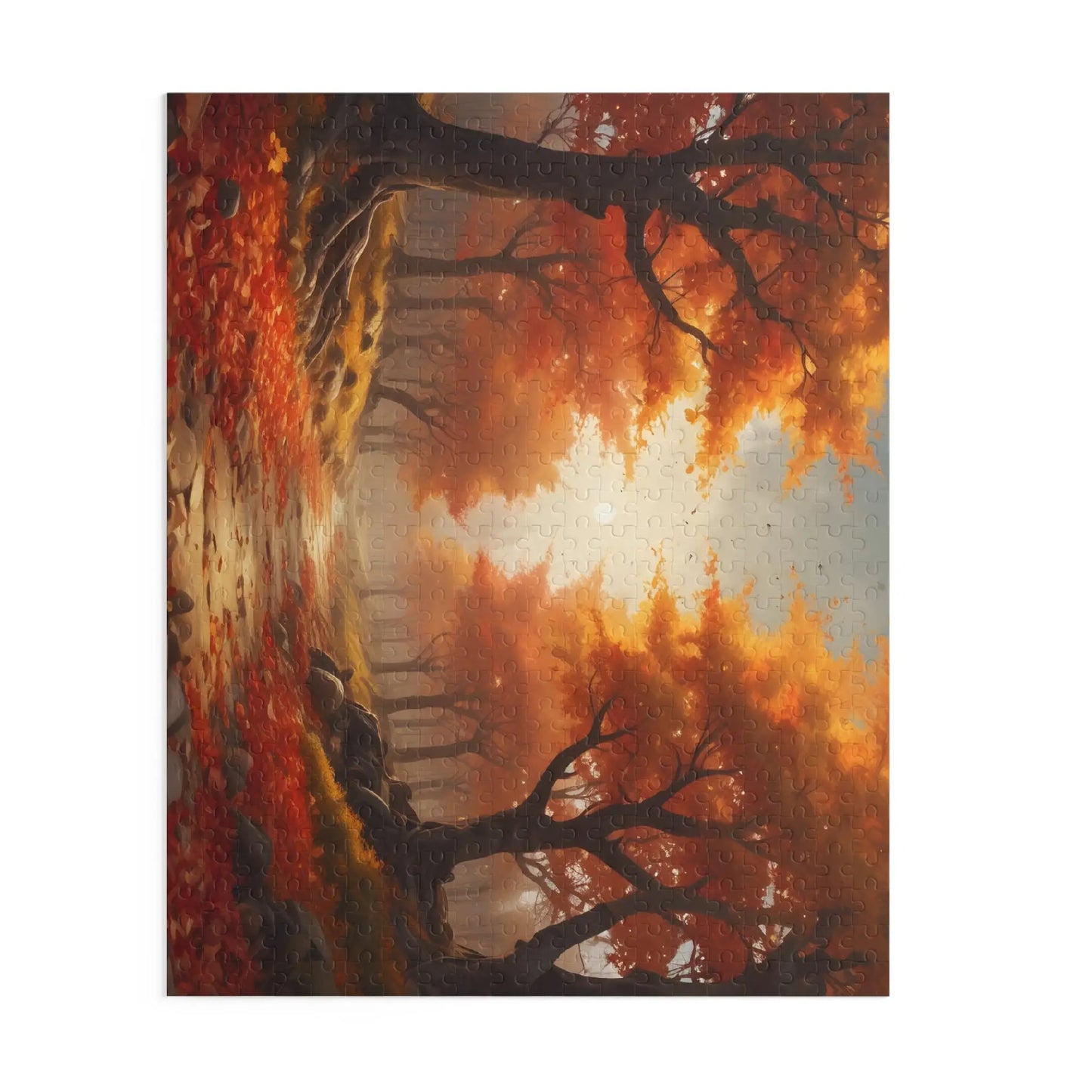 Autumn Forest Scenic Path Jigsaw Puzzle — 120/252/500-Piece - Puzzle