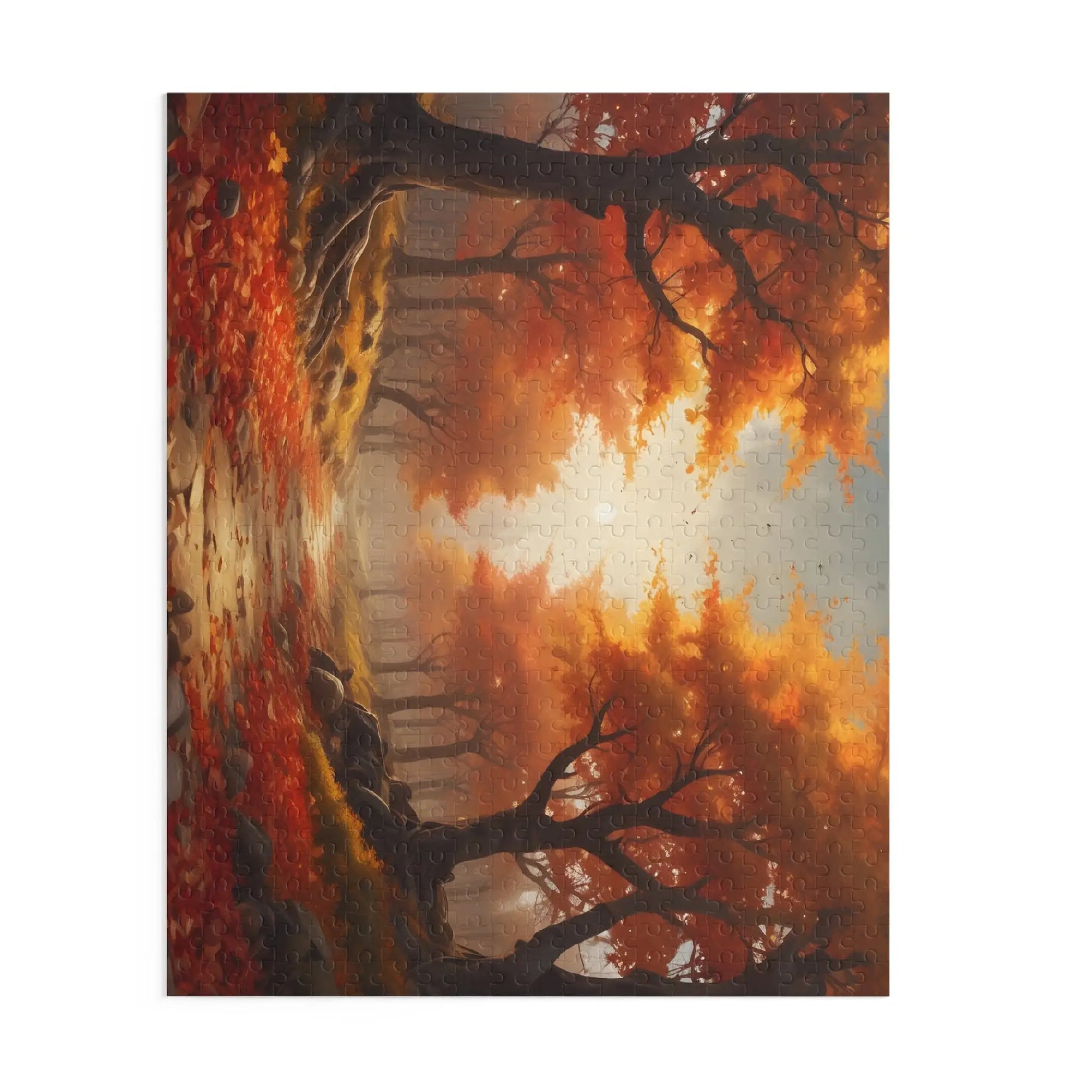 Autumn Forest Scenic Path Jigsaw Puzzle — 120/252/500-Piece - Puzzle