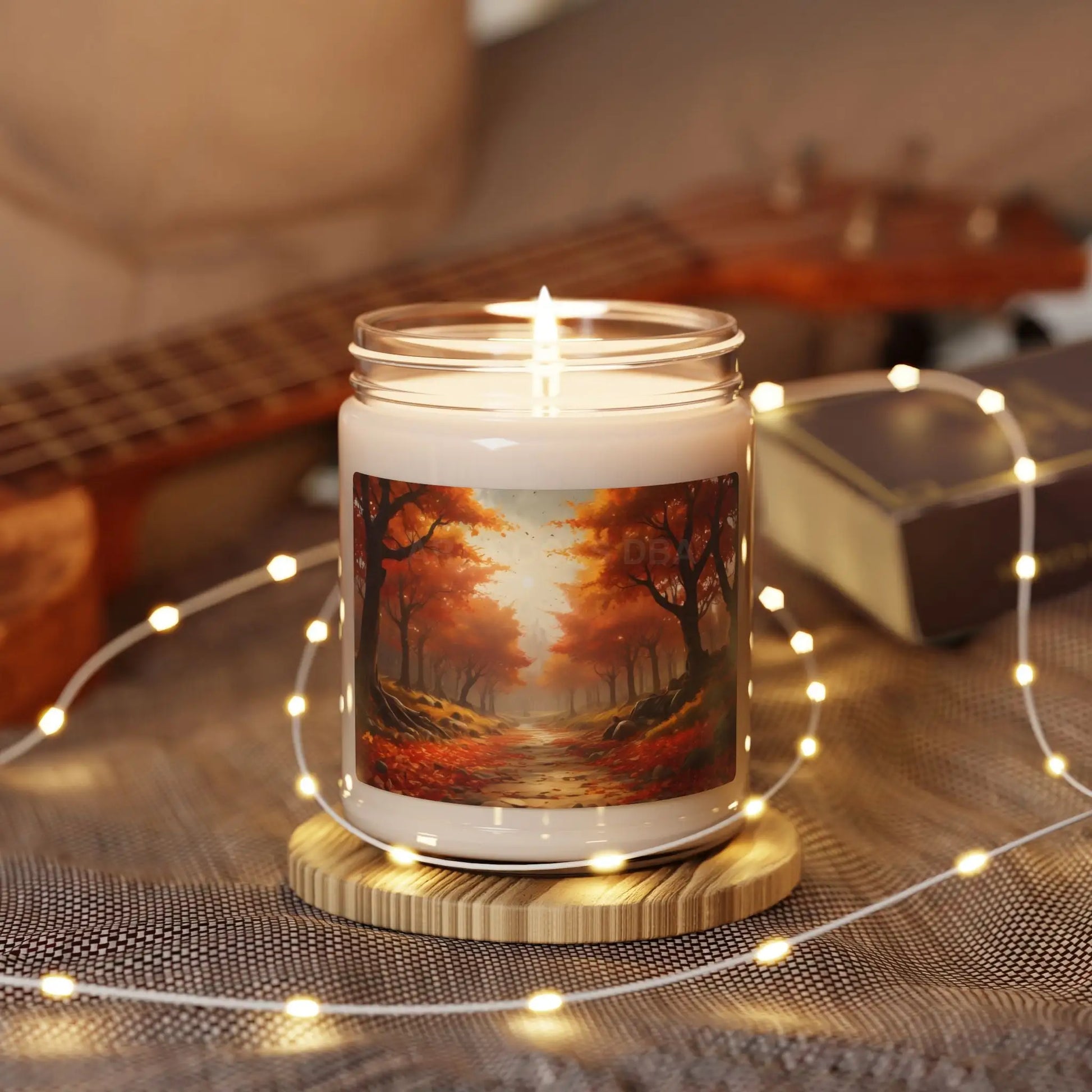 Autumn Forest Scented Soy Candle Cozy Home Decor Aromatherapy Gift Fall Candles Relaxation Seasonal Fragrance - Home
