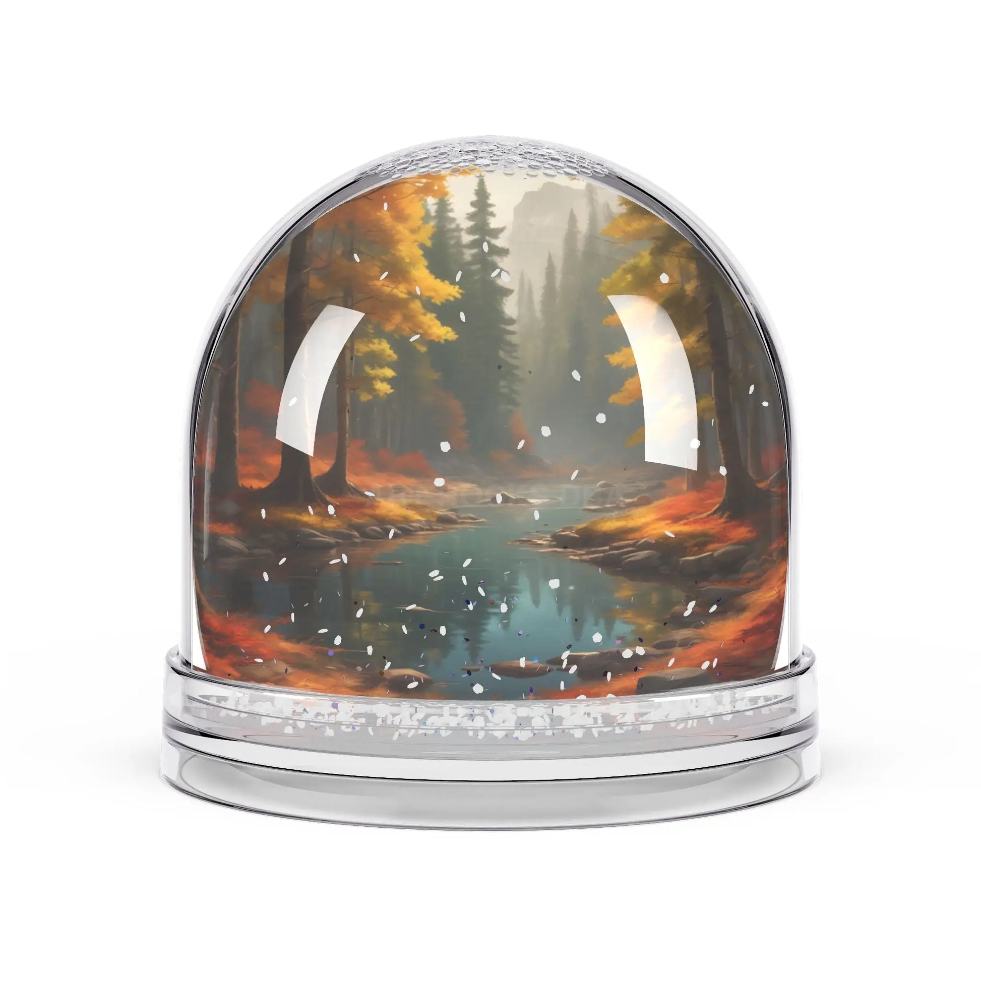 Autumn Forest Snow Globe — Scenic Fall Woodland Keepsake - 3.5’’ × 3.4’’ - Home Decor