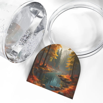 Autumn Forest Snow Globe — Scenic Fall Woodland Keepsake - 3.5’’ × 3.4’’ - Home Decor