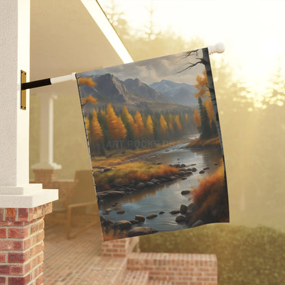 Autumn Garden Flag Cozy Home Decor Banner Fall Outdoor Decoration Rustic Yard Art Seasonal Garden Accessory - 12’’ ×