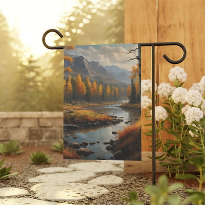 Autumn Garden Flag Cozy Home Decor Banner Fall Outdoor Decoration Rustic Yard Art Seasonal Garden Accessory - 12’’ ×