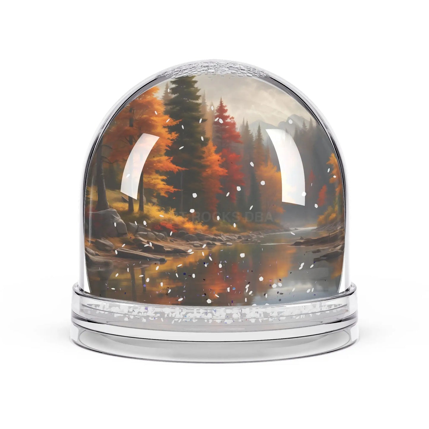 Autumn Lake Snow Globe — Scenic Fall Forest Keepsake - 3.5’’ × 3.4’’ - Home Decor