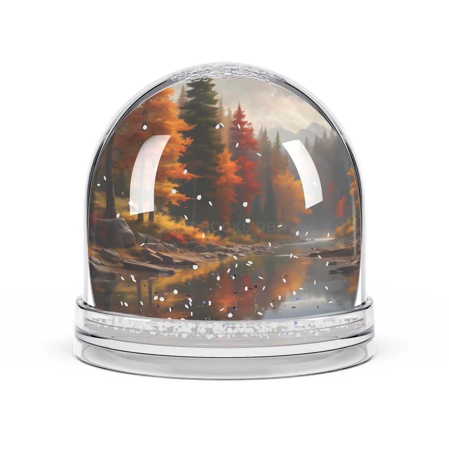 Autumn Lake Snow Globe — Scenic Fall Forest Keepsake - 3.5’’ × 3.4’’ - Home Decor