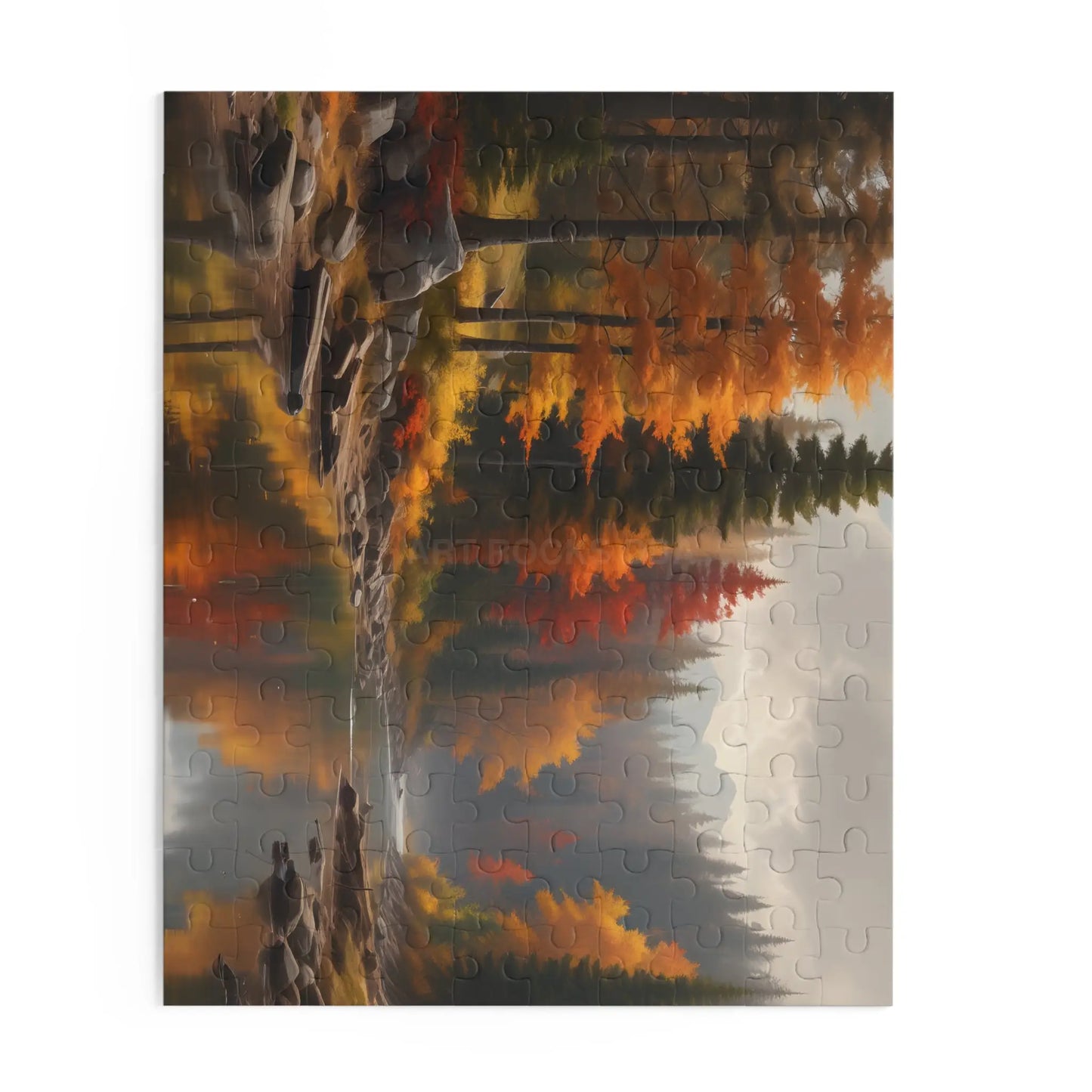 Autumn Lakeside Jigsaw Puzzle — 120/252/500-Piece - Puzzle