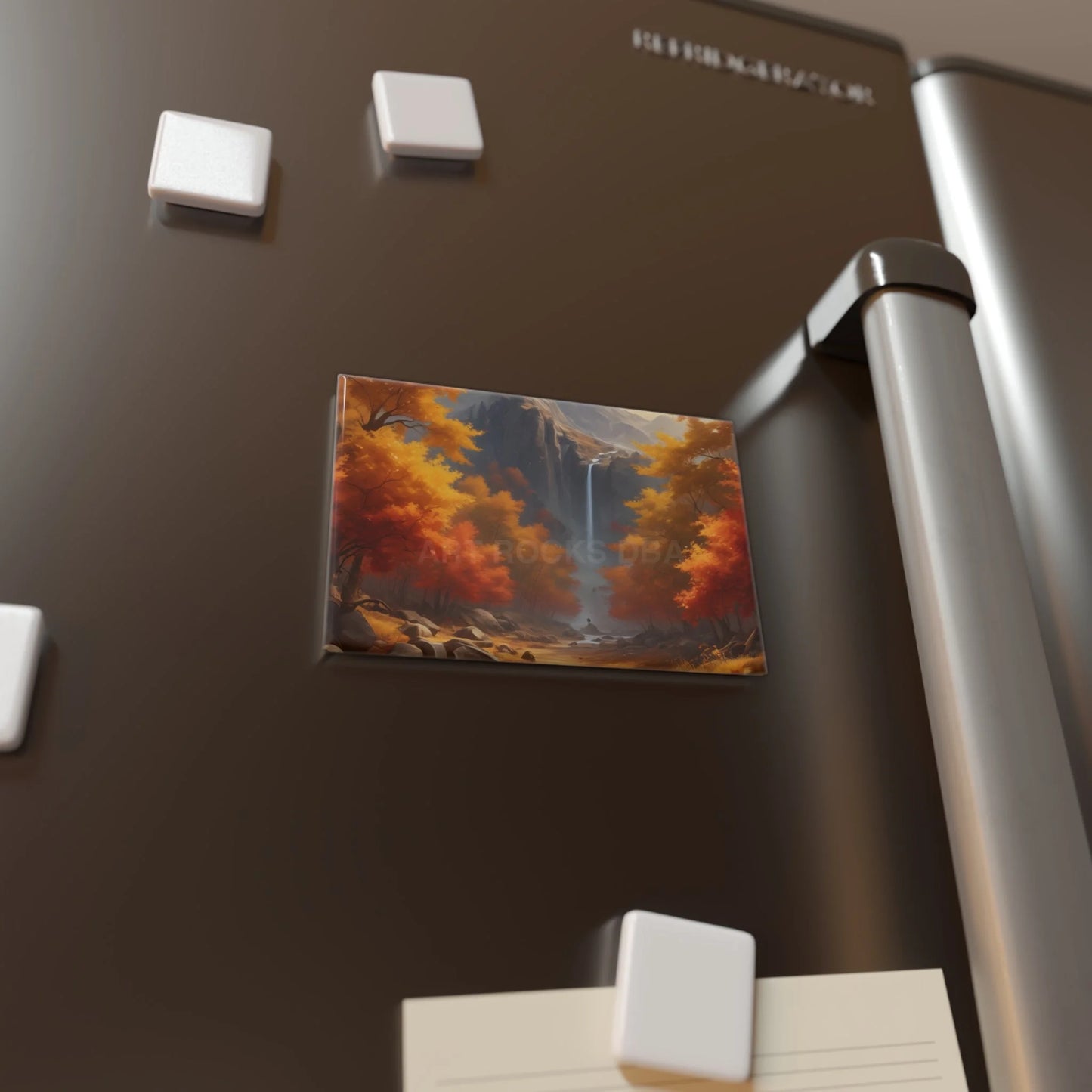 Autumn Landscape Button Magnet Fall Decor Refrigerator Magnet Home Sweet Home Gift Seasonal Art Magnet Nature Lover