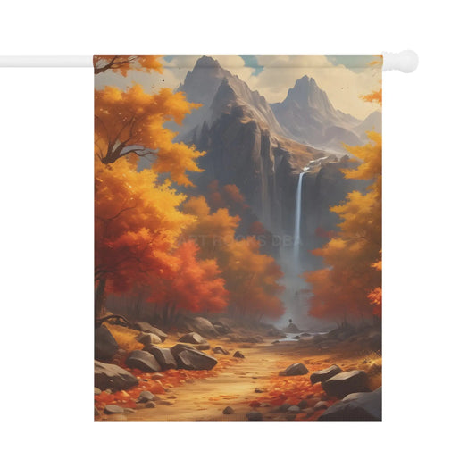 Autumn Landscape Garden Banner Fall Home Decor Seasonal Outdoor Flag Nature Lovers Gift Thanksgiving Decoration - 12’’