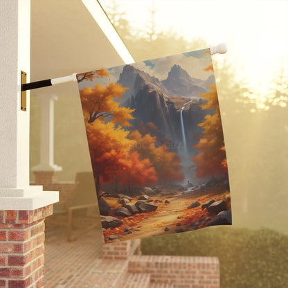 Autumn Landscape Garden Banner Fall Home Decor Seasonal Outdoor Flag Nature Lovers Gift Thanksgiving Decoration - 12’’