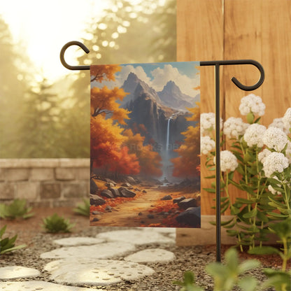 Autumn Landscape Garden Banner Fall Home Decor Seasonal Outdoor Flag Nature Lovers Gift Thanksgiving Decoration - 12’’