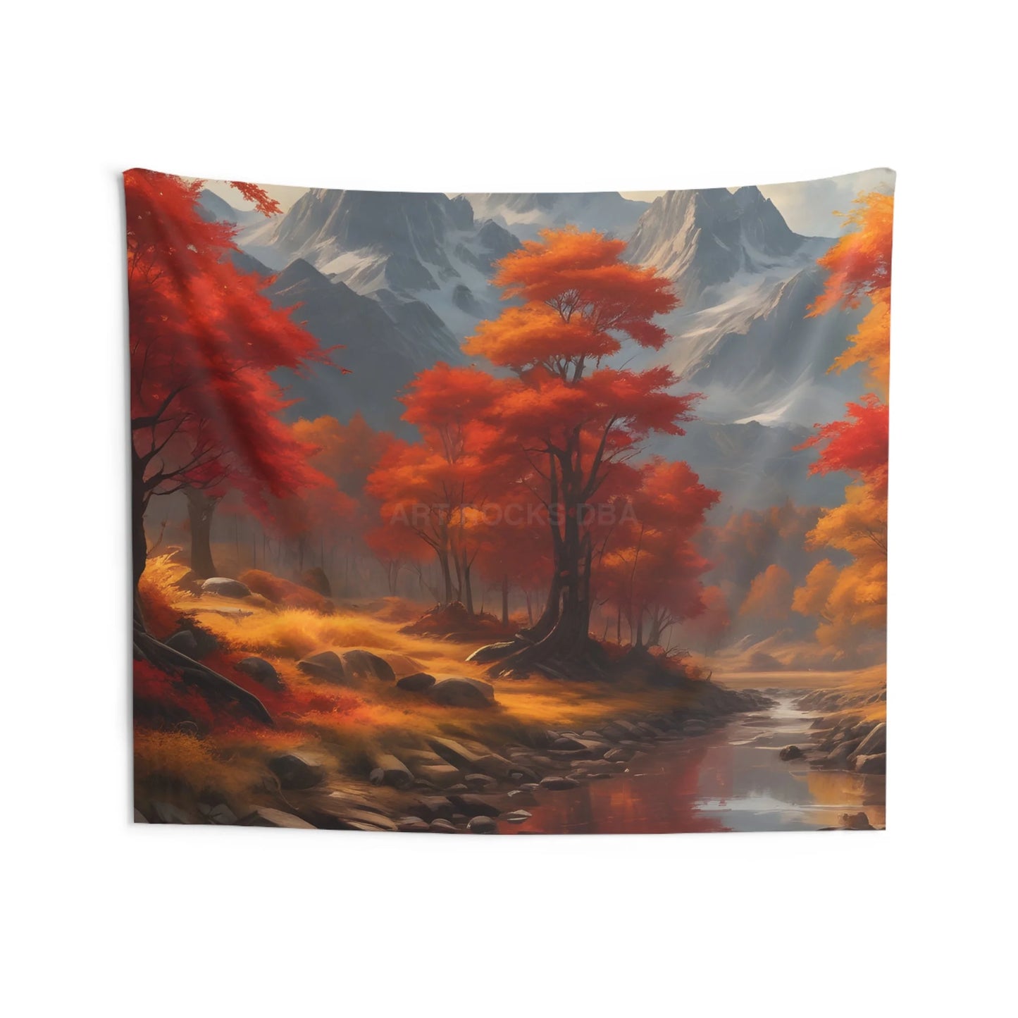 Autumn Landscape Wall Tapestry Cozy Home Decor Bohemian Wall Art Nature Lover Gift Fall Aesthetic Decor Scenic