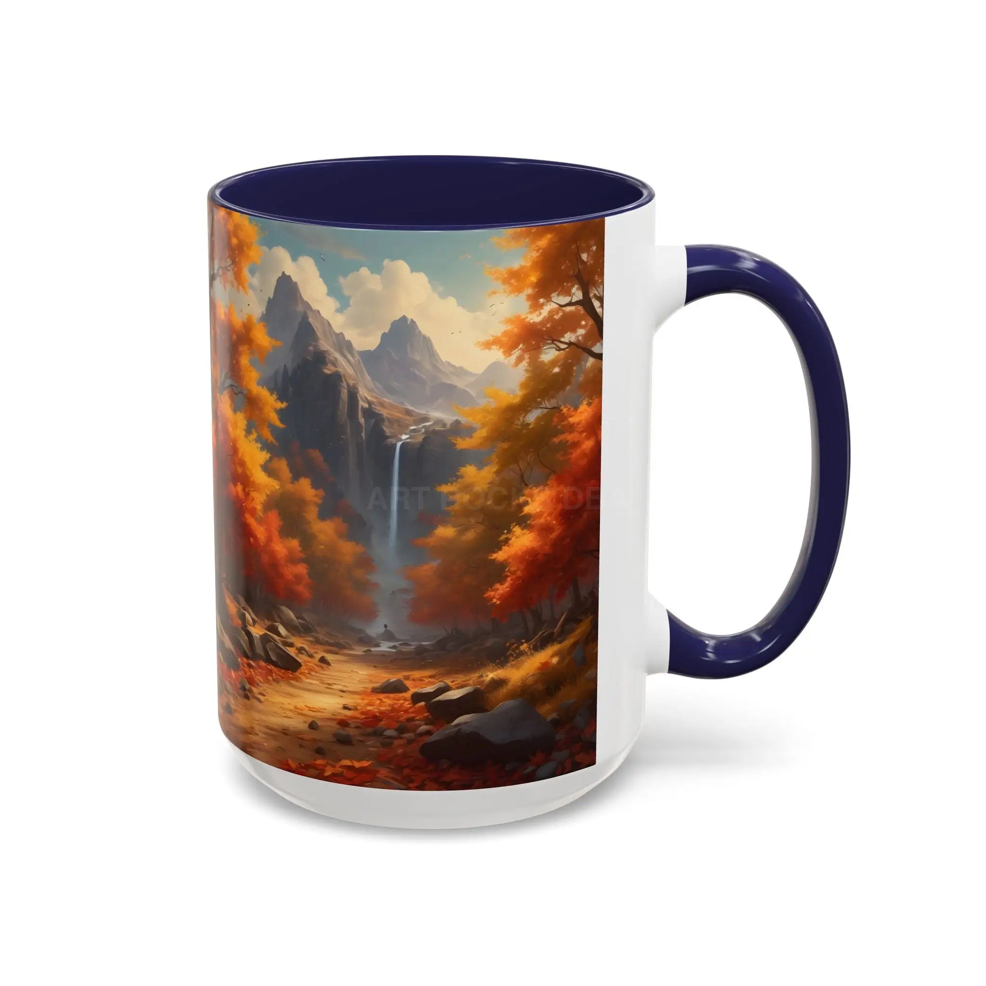 Autumn Mountain Coffee Mug — Scenic Fall Landscape Accent Mug (11/15oz) - Mug