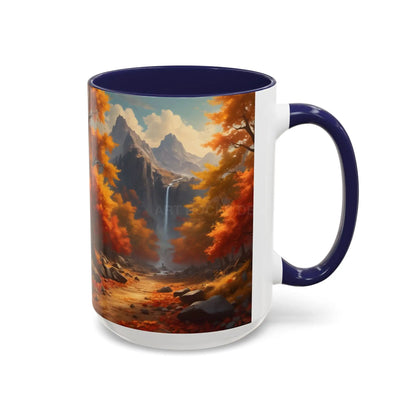 Autumn Mountain Coffee Mug — Scenic Fall Landscape Accent Mug (11/15oz) - Mug