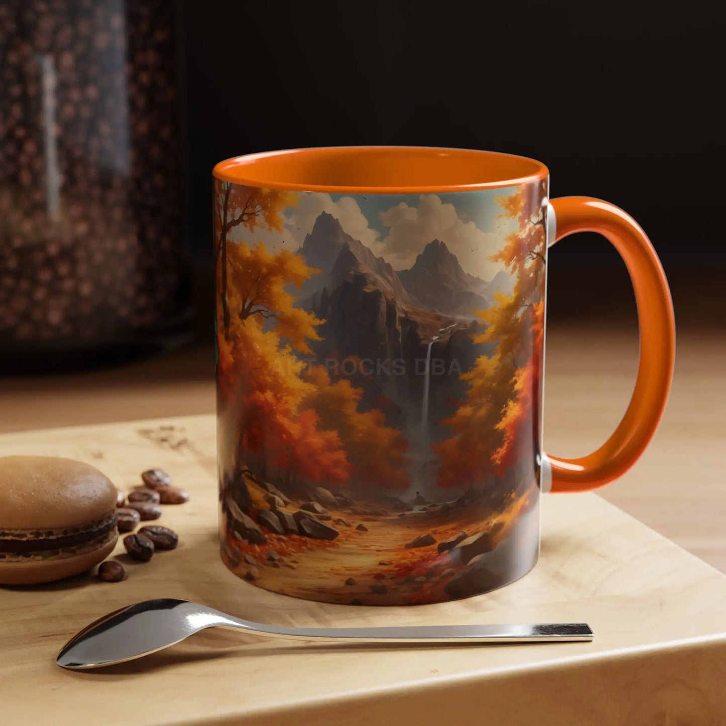 Autumn Mountain Coffee Mug — Scenic Fall Landscape Accent Mug (11/15oz) - Mug