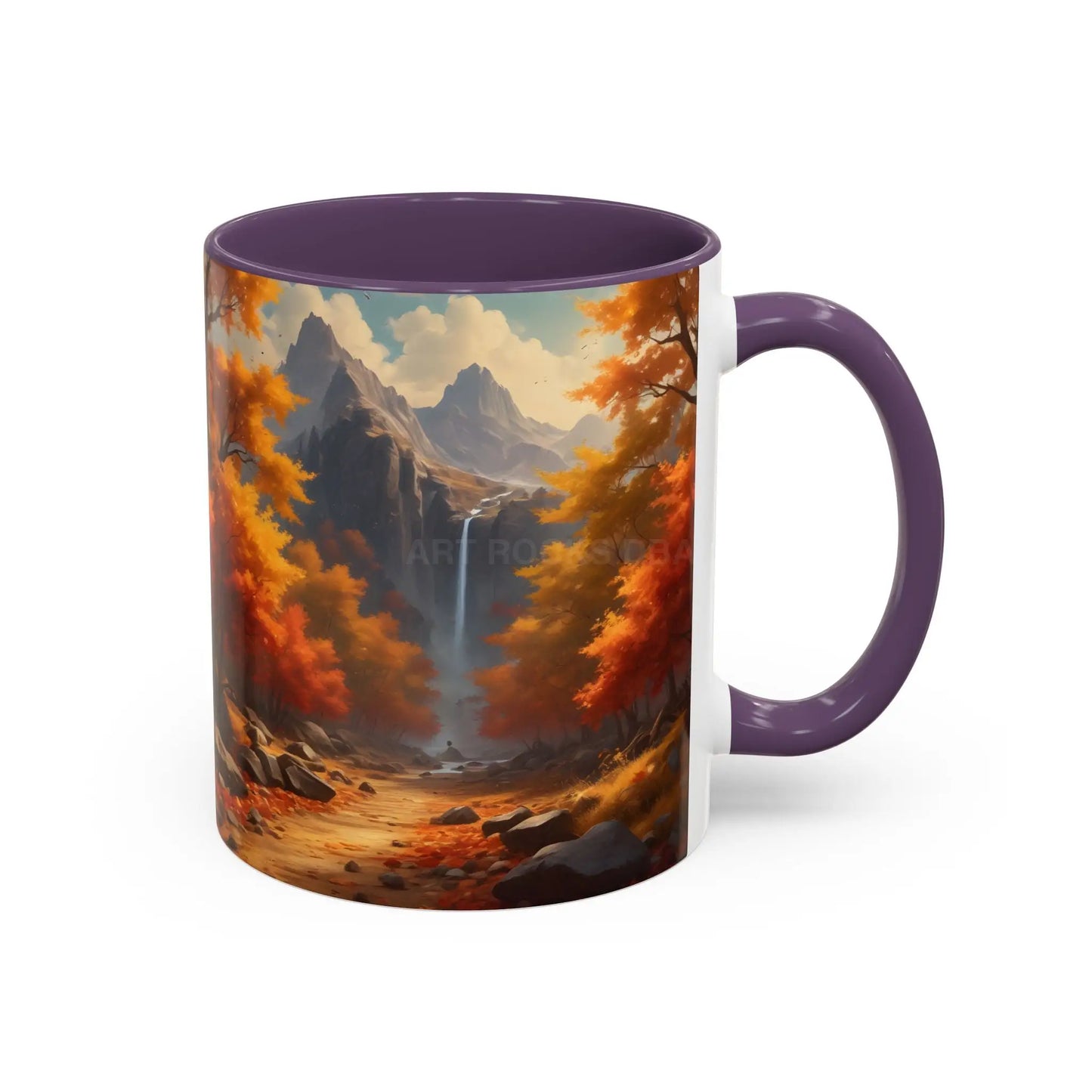 Autumn Mountain Coffee Mug — Scenic Fall Landscape Accent Mug (11/15oz) - Mug