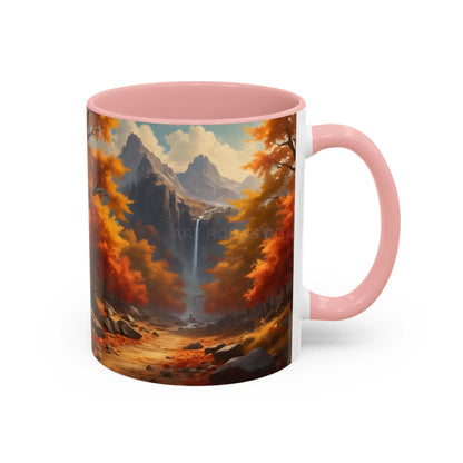 Autumn Mountain Coffee Mug — Scenic Fall Landscape Accent Mug (11/15oz) - Mug