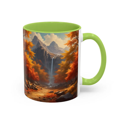 Autumn Mountain Coffee Mug — Scenic Fall Landscape Accent Mug (11/15oz) - Mug