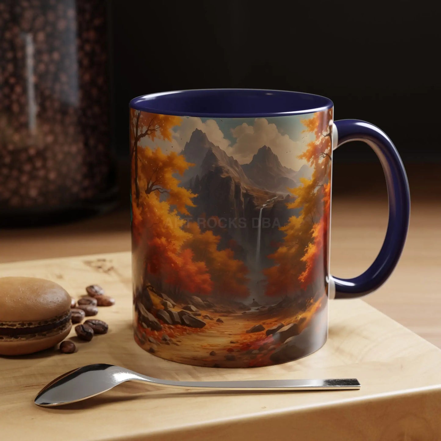 Autumn Mountain Coffee Mug — Scenic Fall Landscape Accent Mug (11/15oz) - Mug