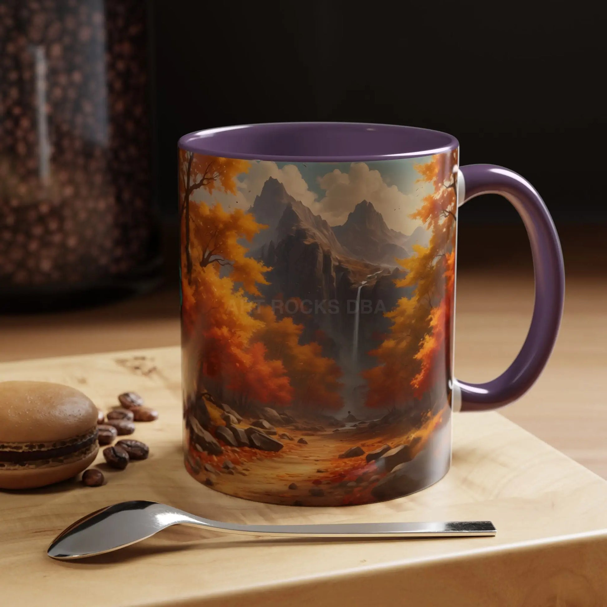 Autumn Mountain Coffee Mug — Scenic Fall Landscape Accent Mug (11/15oz) - Mug
