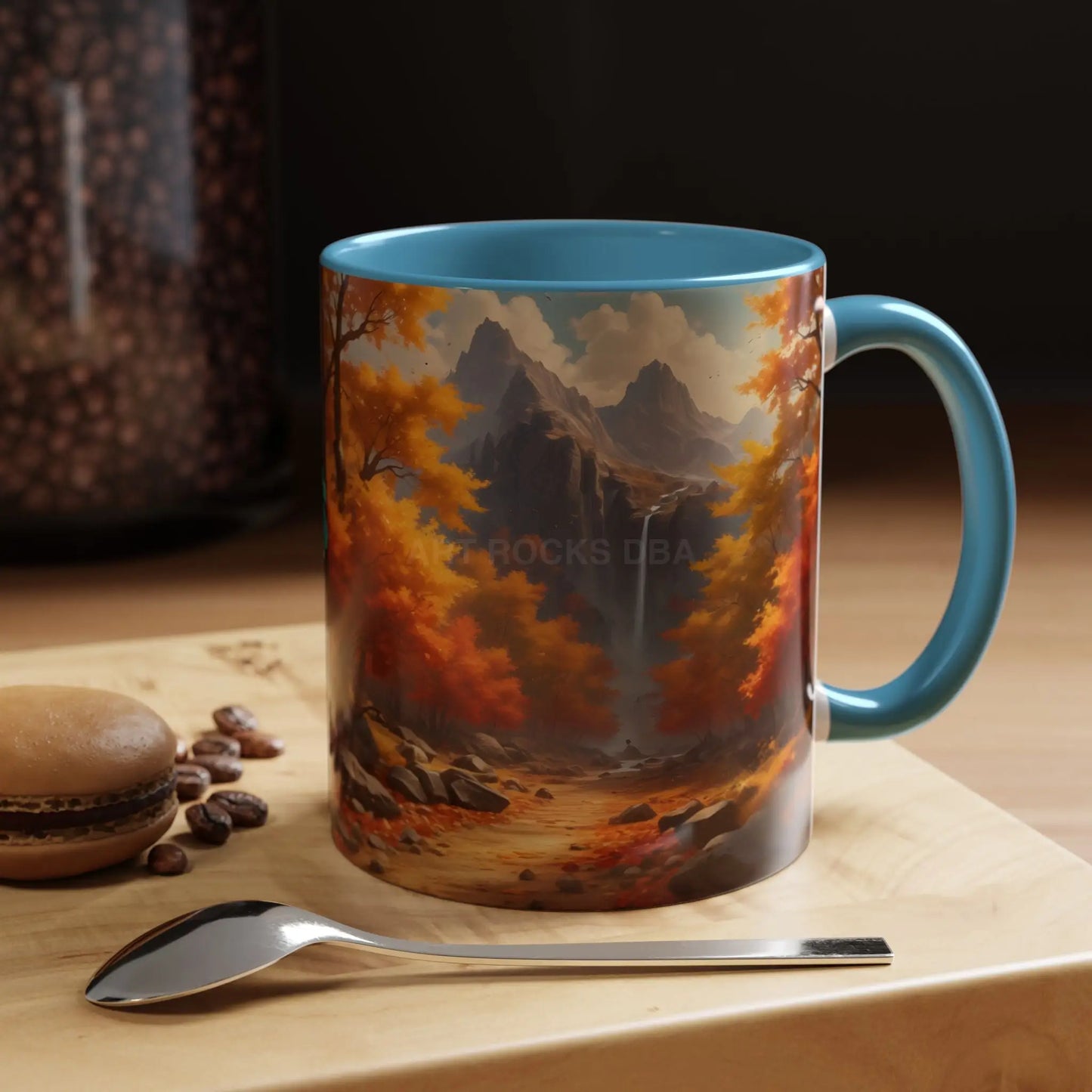 Autumn Mountain Coffee Mug — Scenic Fall Landscape Accent Mug (11/15oz) - Mug