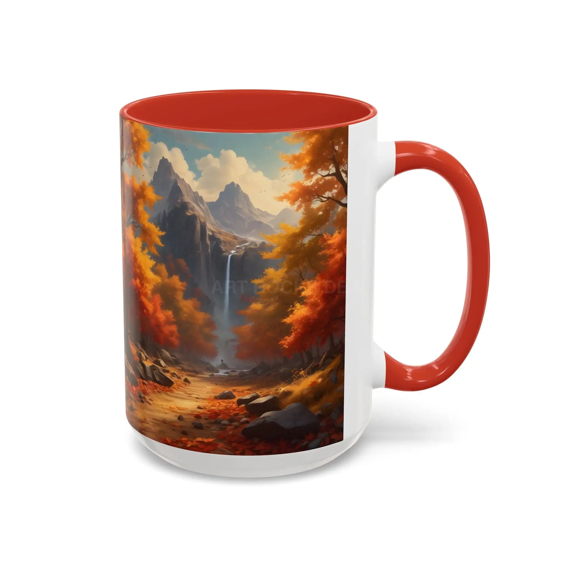 Autumn Mountain Coffee Mug — Scenic Fall Landscape Accent Mug (11/15oz) - Mug